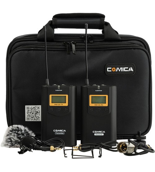Comica CVM-WM100 Camera-Mount Wireless Omni Lavalier Microphone System 